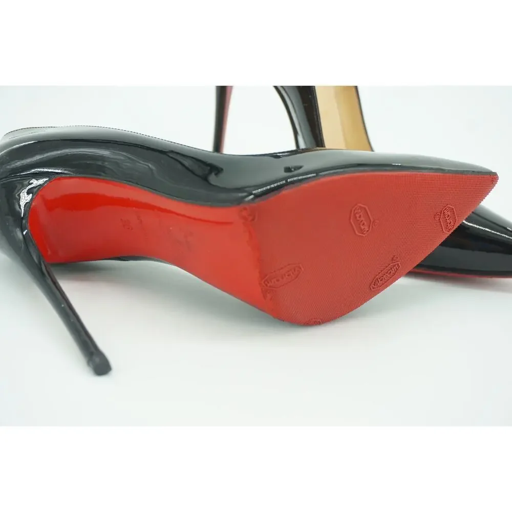 Christian Louboutin So Kate Black Patent Pointy High Heel Pumps SZ 35 $675